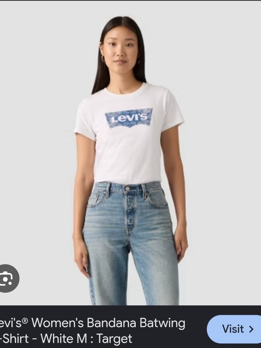 Levi's Women's White Bandana Logo Tee